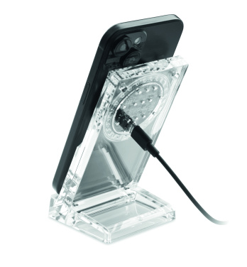 Logo trade advertising products image of: Acrylic wireless charger 15W