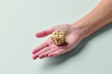 Logo trade promotional giveaways image of: Schima wooden dice 3cm dia
