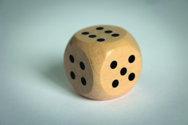 Logo trade promotional products image of: Schima wooden dice 3cm dia