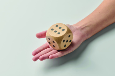 Logotrade promotional merchandise picture of: Schima wooden dice 5cm dia