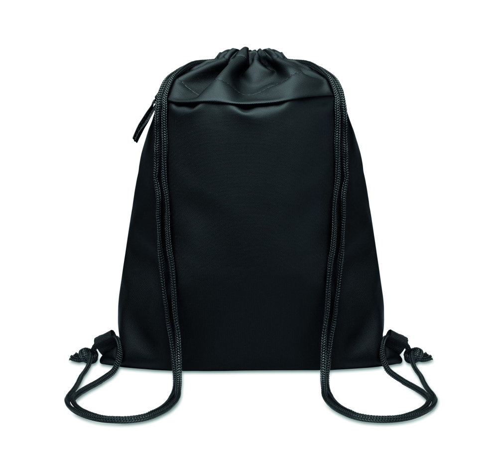 Logo trade corporate gifts picture of: Drawstring bag in 600D RPET