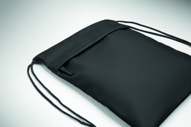 Logo trade promotional item photo of: Drawstring bag in 600D RPET