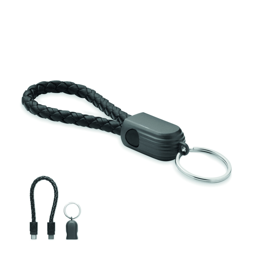 Logotrade promotional merchandise image of: Key ring loop cable type-C