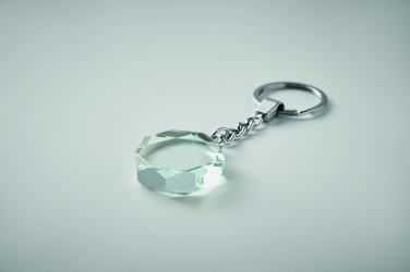 Logo trade promotional merchandise picture of: Glass round award key ring