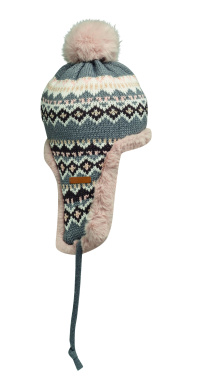 Logo trade promotional items image of: Knitted beanie with ear flap