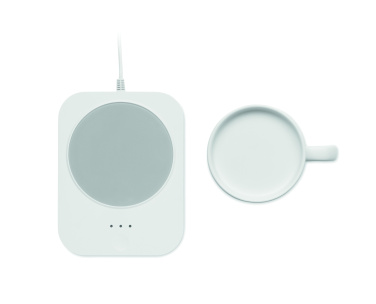Logo trade promotional merchandise photo of: Wireless charger mug warmer set