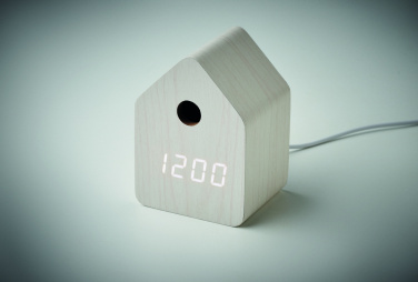 Logo trade promotional products image of: MDF cuckoo alarm clock