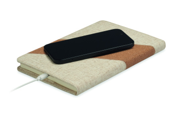 Logo trade promotional items picture of: A5 notebook with 15W charger