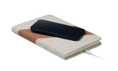 Logo trade promotional products image of: A5 notebook with 15W charger