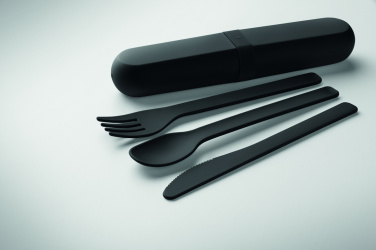 Logo trade promotional gift photo of: Cutlery set and case in PLA