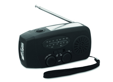 Logo trade corporate gifts picture of: Portable radio with LED torch