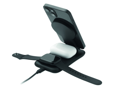 Logotrade promotional product image of: 3 in 1 wireless charger 15W