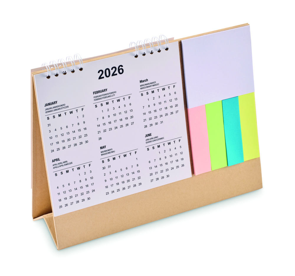 Logo trade promotional merchandise picture of: Desk calendar with memo pad