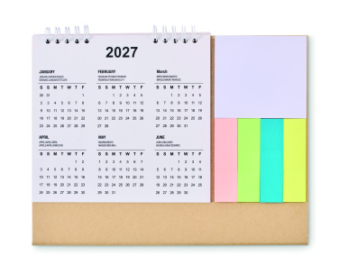 Logo trade promotional product photo of: Desk calendar with memo pad