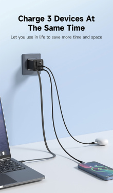 Logotrade business gifts photo of: Urban Vitamin Mendocino 65W GaN charger retractable cable