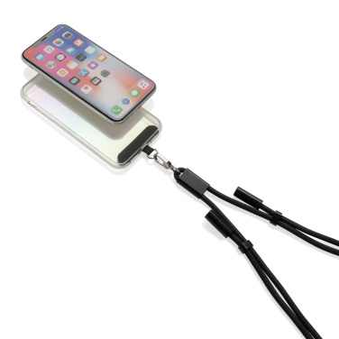 Logo trade promotional gift photo of: LoopAmp RCS RPET adjustable phone cord with 60W cable