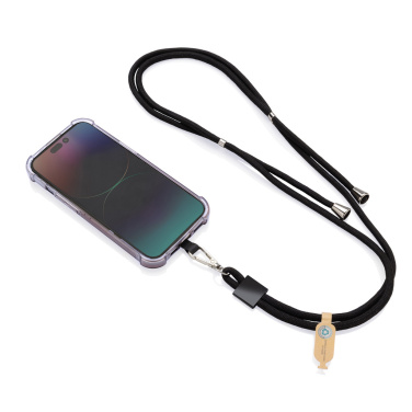 Logotrade corporate gift image of: CarryLoop RCS recycled PET adjustable phone holder lanyard