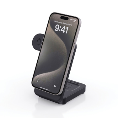 Logo trade business gifts image of: Urban Vitamin Arcadia RCS rplastic 15W 3in1 magnetic charger