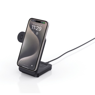 Logotrade promotional item picture of: Urban Vitamin Arcadia RCS rplastic 15W 3in1 magnetic charger