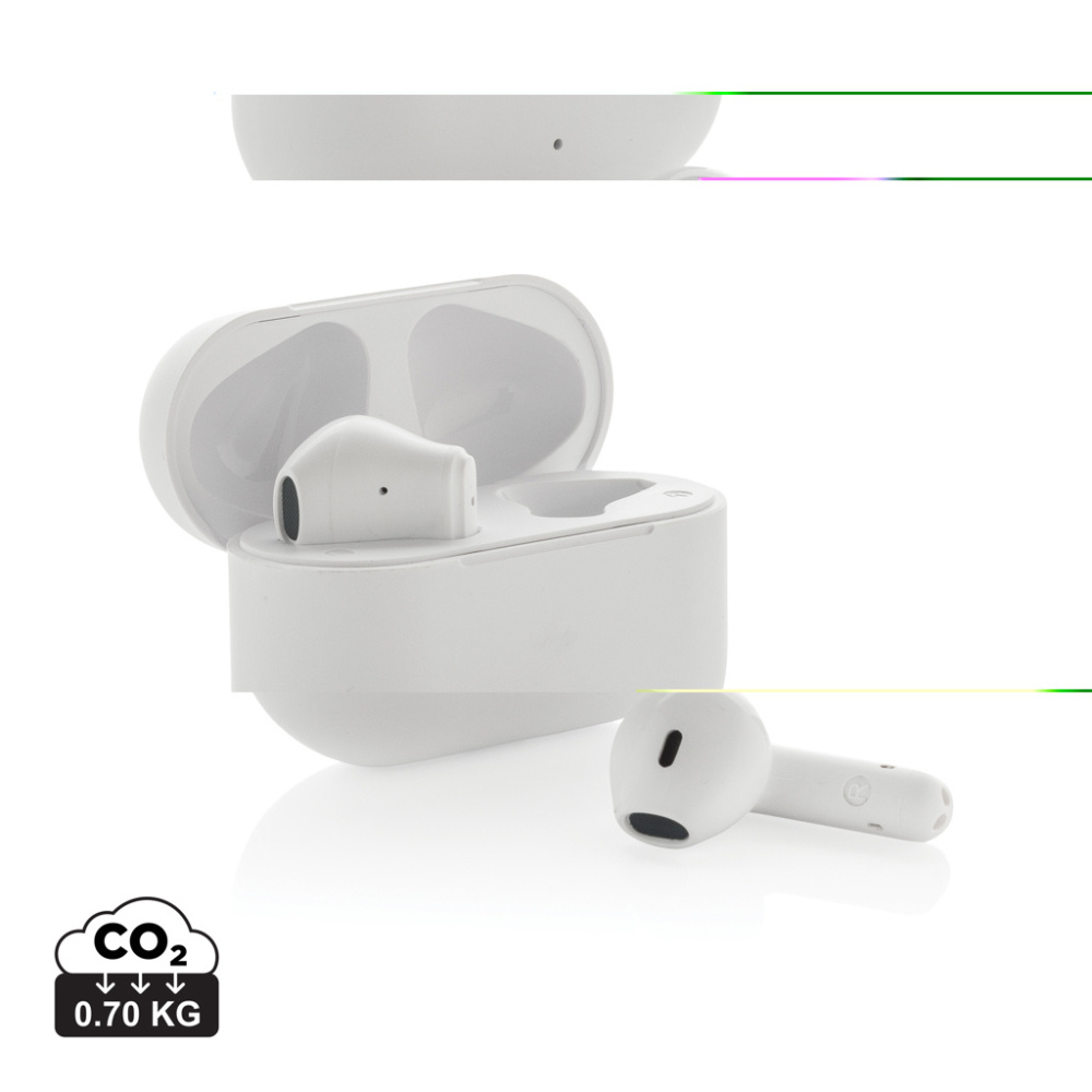 Logo trade promotional gift photo of: Tunevo RCS recycled plastic wireless earbuds