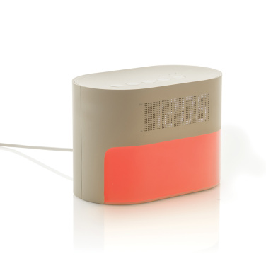 Logo trade promotional items image of: LumaRise RCS reycled plastic white noise alarm clock
