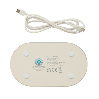 Logotrade business gift image of: LumaRise RCS reycled plastic white noise alarm clock