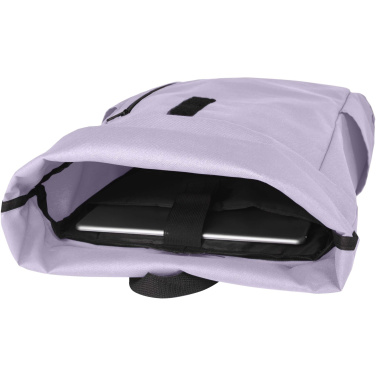 Logo trade promotional merchandise photo of: Byron 15.6" GRS RPET roll-top backpack 18L