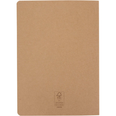 Logo trade promotional giveaways image of: Slyk A5 kraft cahier notebook with dotted pages