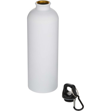 Logotrade advertising product image of: Oregon 750 ml matte RCS recycled single wall stainless steel water bottle with carabiner
