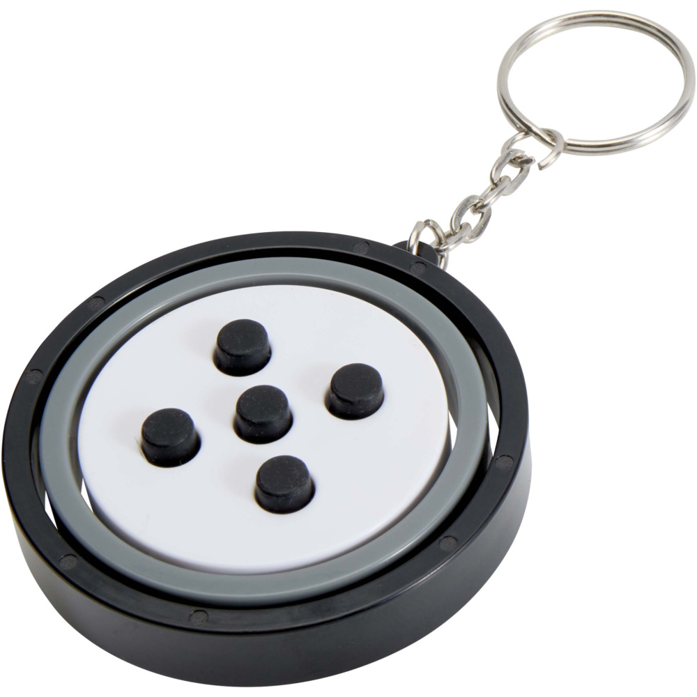 Logotrade corporate gift image of: Spinx recycled plastic gyroscope fidget keychain