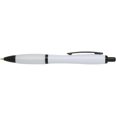 Logotrade promotional product picture of: Nash recycled plastic ballpoint pen with black trims (black ink)