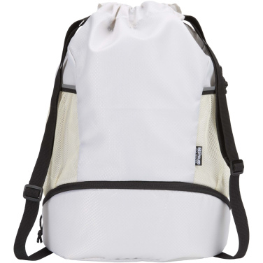 Logo trade promotional products picture of: Nomad GRS recycled sports drawstring bag with bottom compartment 18L