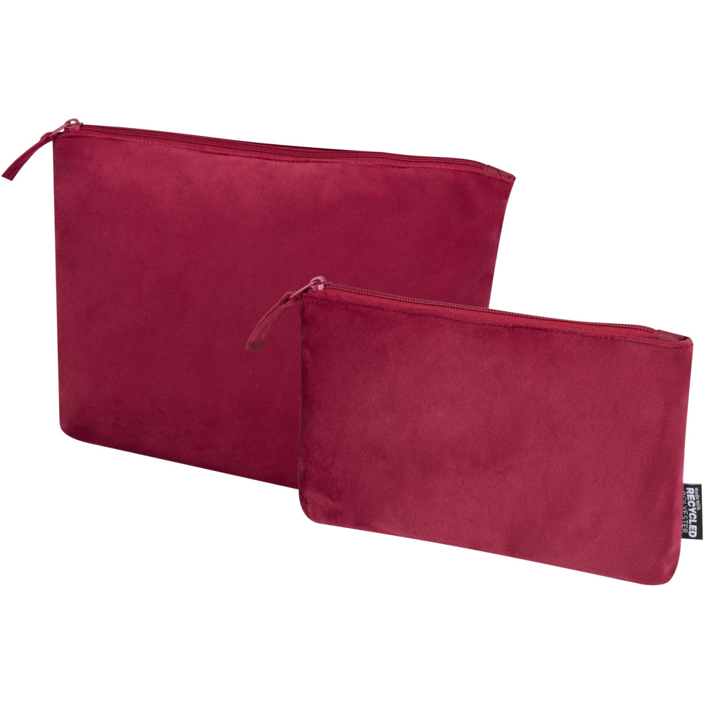 Logotrade promotional products photo of: Swift GRS recycled velvet toiletry bag set