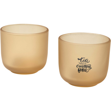 Logo trade advertising products image of: Male 200 ml glass cups - set of 2