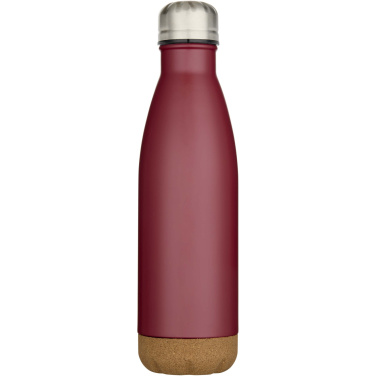 Logotrade corporate gift image of: Cove 500 ml double wall vacuum insulated stainless steel water bottle with cork details