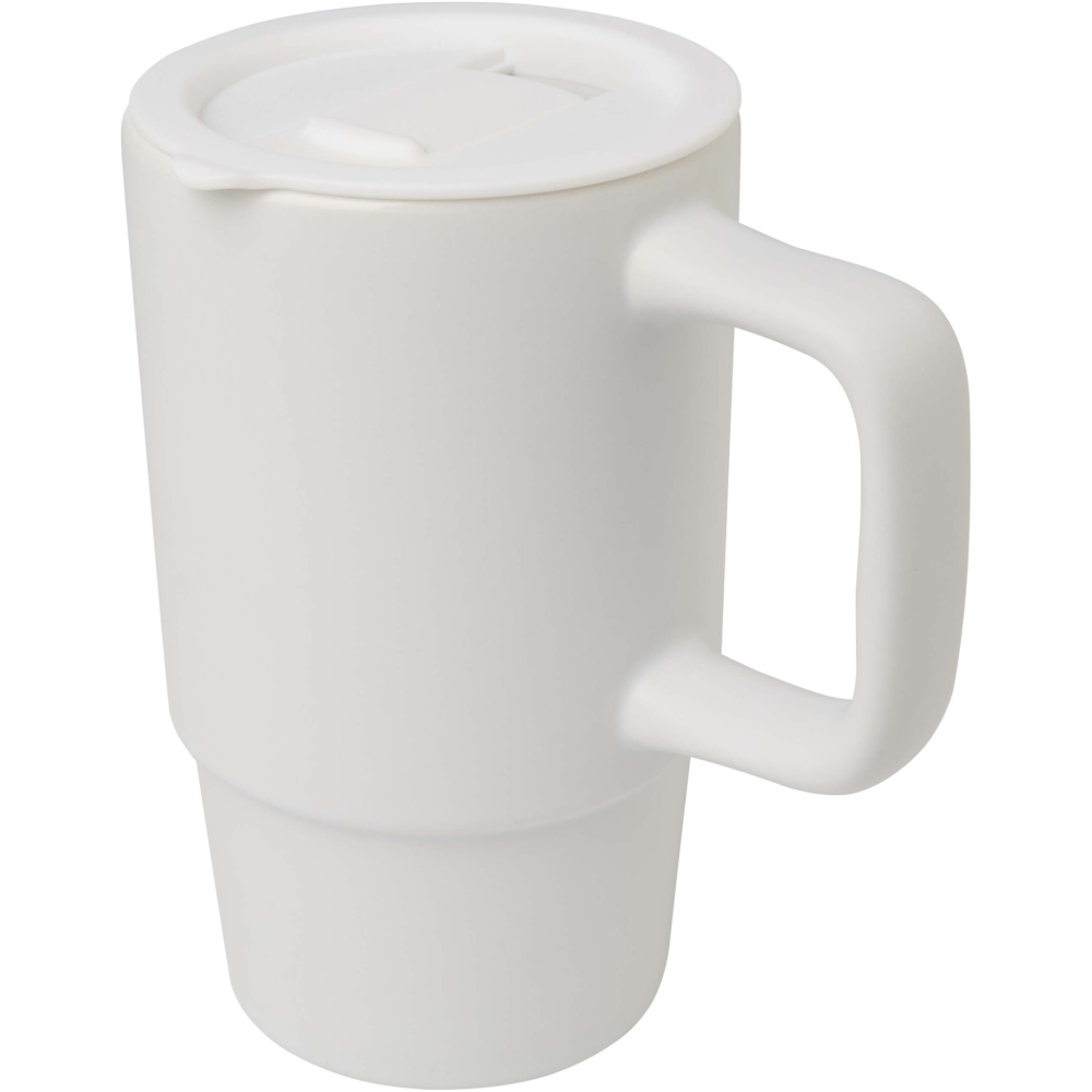 Logotrade corporate gift picture of: Carter 450 ml ceramic mug with plastic lid