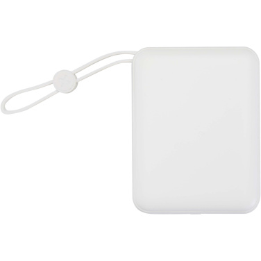 Logotrade promotional item picture of: Acrux 10.000 mAh 35W tablet power bank with built in Type-C cable - made from recycled plastic