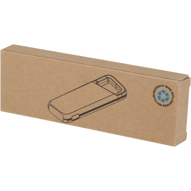 Logo trade promotional giveaway photo of: Alkes 5000 mAh 12W recycled plastic water resistant power bank with carabiner