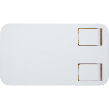 Logo trade corporate gifts picture of: Alfirk recycled plastic foldeable desk phone stand with bamboo details