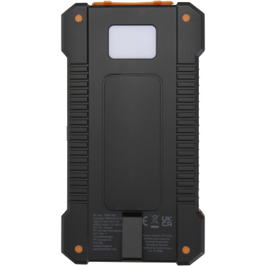 Logotrade promotional giveaways photo of: Altair 5000 mAh 10W recycled plastic rugged solar power bank with built-in torch