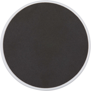 Logo trade corporate gifts image of: Alcor recycled plastic foldeable magnetic phone stand with bamboo details