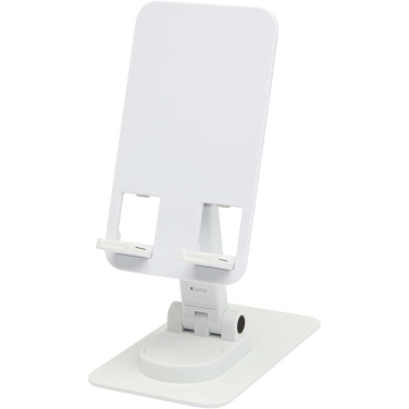 Logo trade promotional items picture of: Alhena recycled plastic foldeable phone holder with metal desk stand