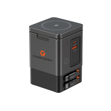 Logo trade business gift photo of: Urban Vitamin Sacramento 105W GAN charger+retractable cables