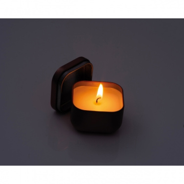 Logo trade promotional items picture of: Candle in tin PRAGUE