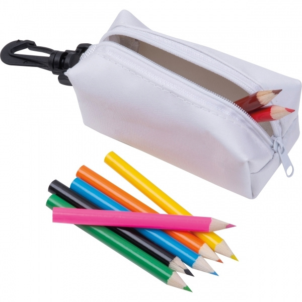 Logo trade promotional merchandise photo of: Case with Colored Pencils CARLTON