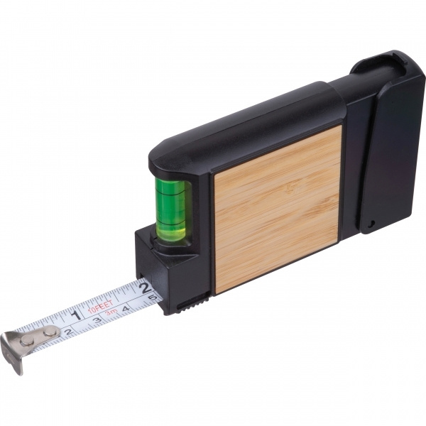 Logotrade promotional merchandise picture of: 3-Meter Tape Measure with Level HALIFAX