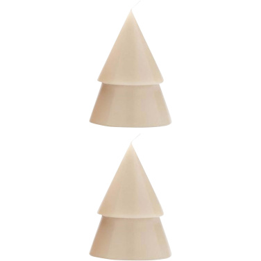 Logo trade business gifts image of: Originalhome Xmas tree candle set of 2 - M