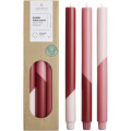 Originalhome Eden diagonal candles - set of 3, Red