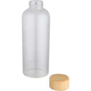Logotrade corporate gift picture of: Mirage 650 ml single-walled borosilicate glass bottle with bamboo lid