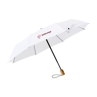 Logo trade corporate gift photo of: Michigan foldable RCS RPET umbrella 21 inch